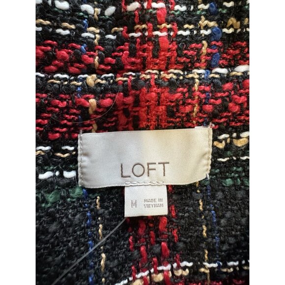 LOFT  Women Tweed Size Medium Button Down Jacket Polyester Long Sleeve NWT City - Picture 3 of 12